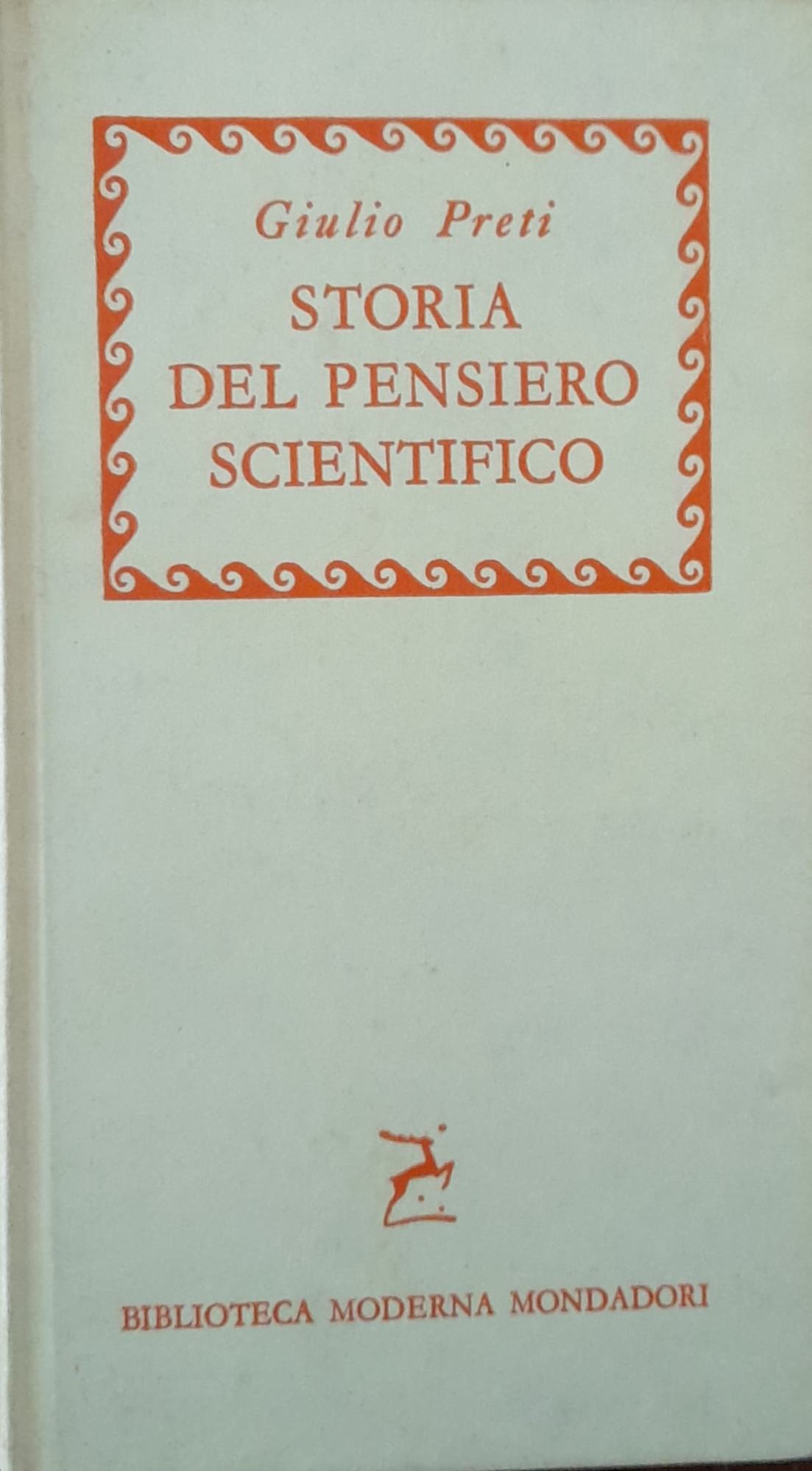 Storia del pensiero scientifico - copertina