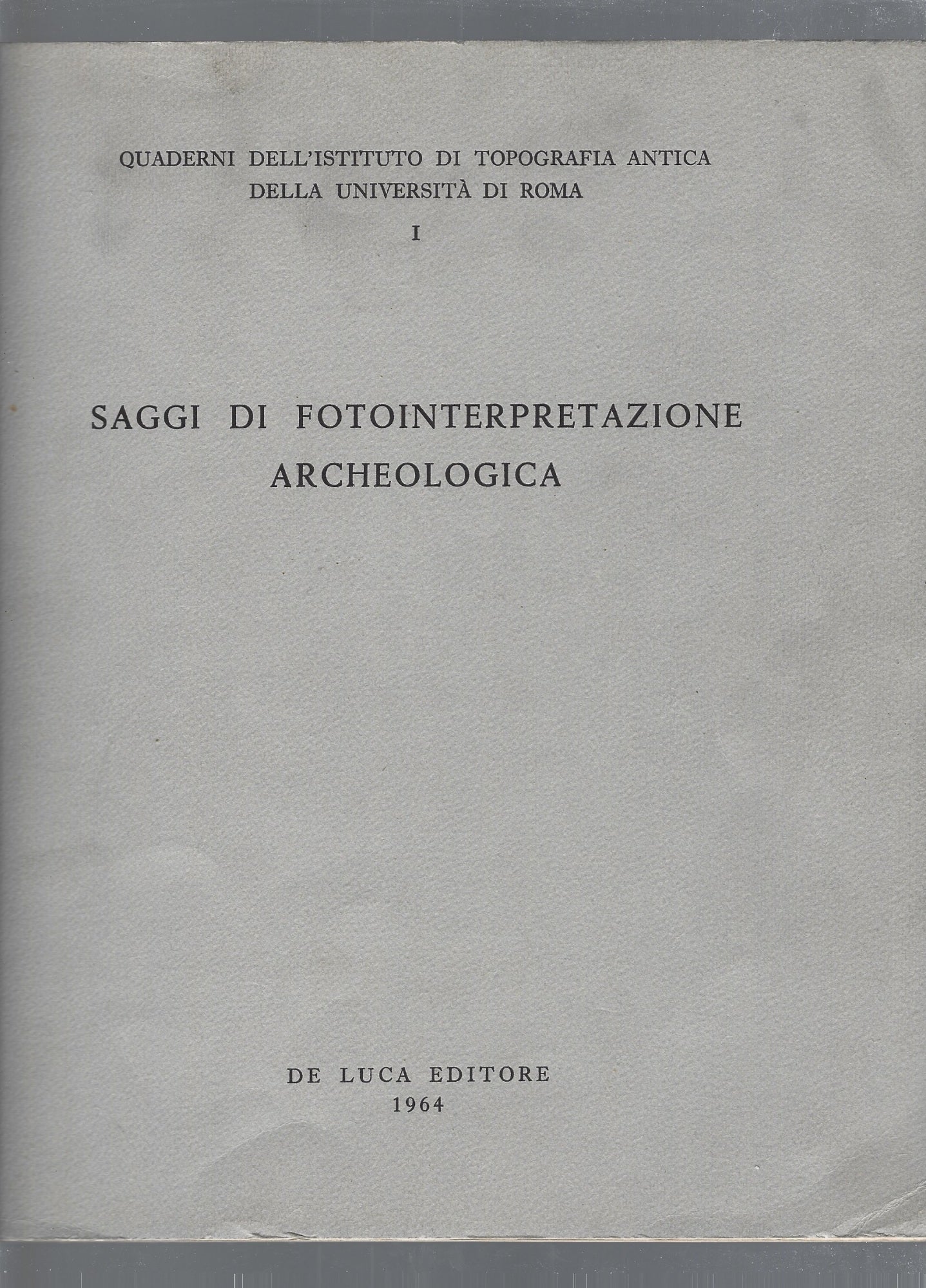 Saggi di fotointerpretazione archeologica - copertina