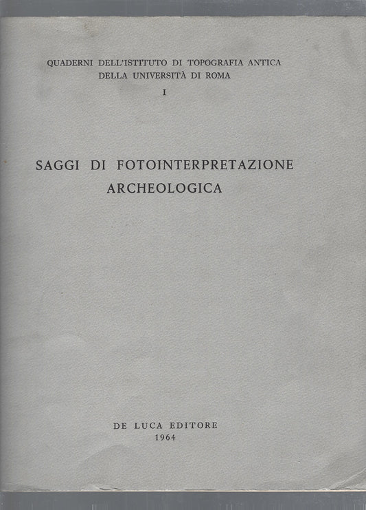 Saggi di fotointerpretazione archeologica - copertina