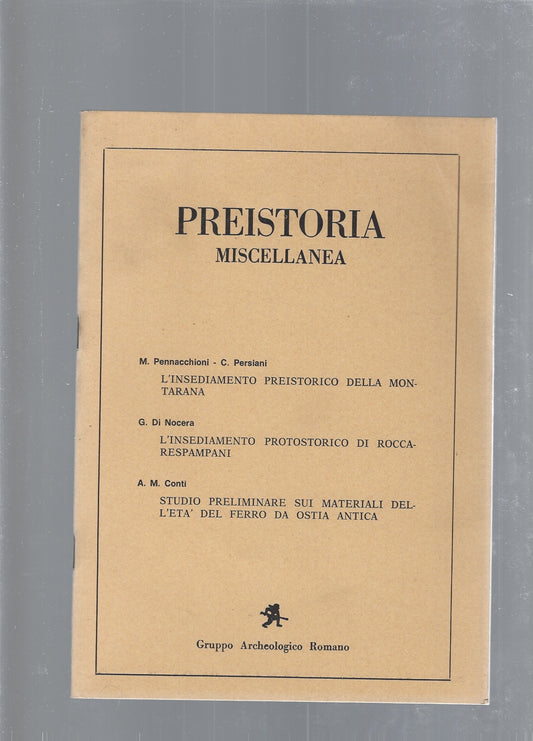 Preistoria miscellanea - copertina