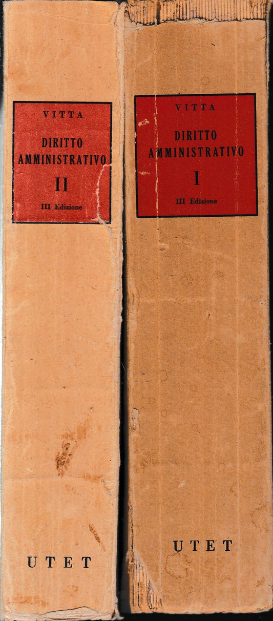 Diritto amministrativo, due volumi. - copertina