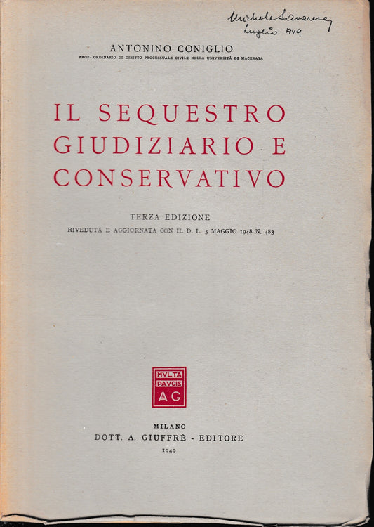 Il sequestro giudiziario e conservativo - copertina