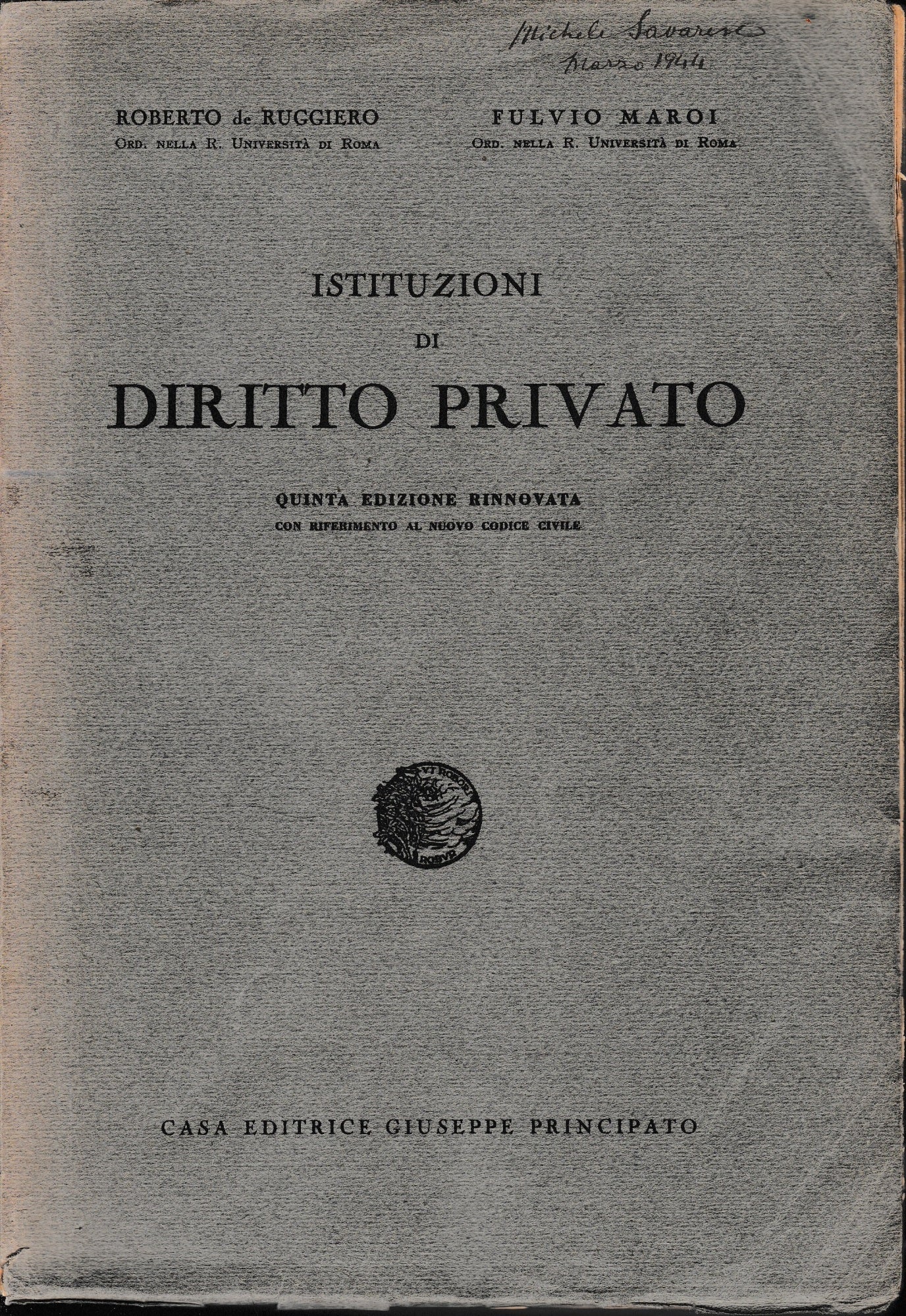 Istituzioni di Diritto Privato - copertina