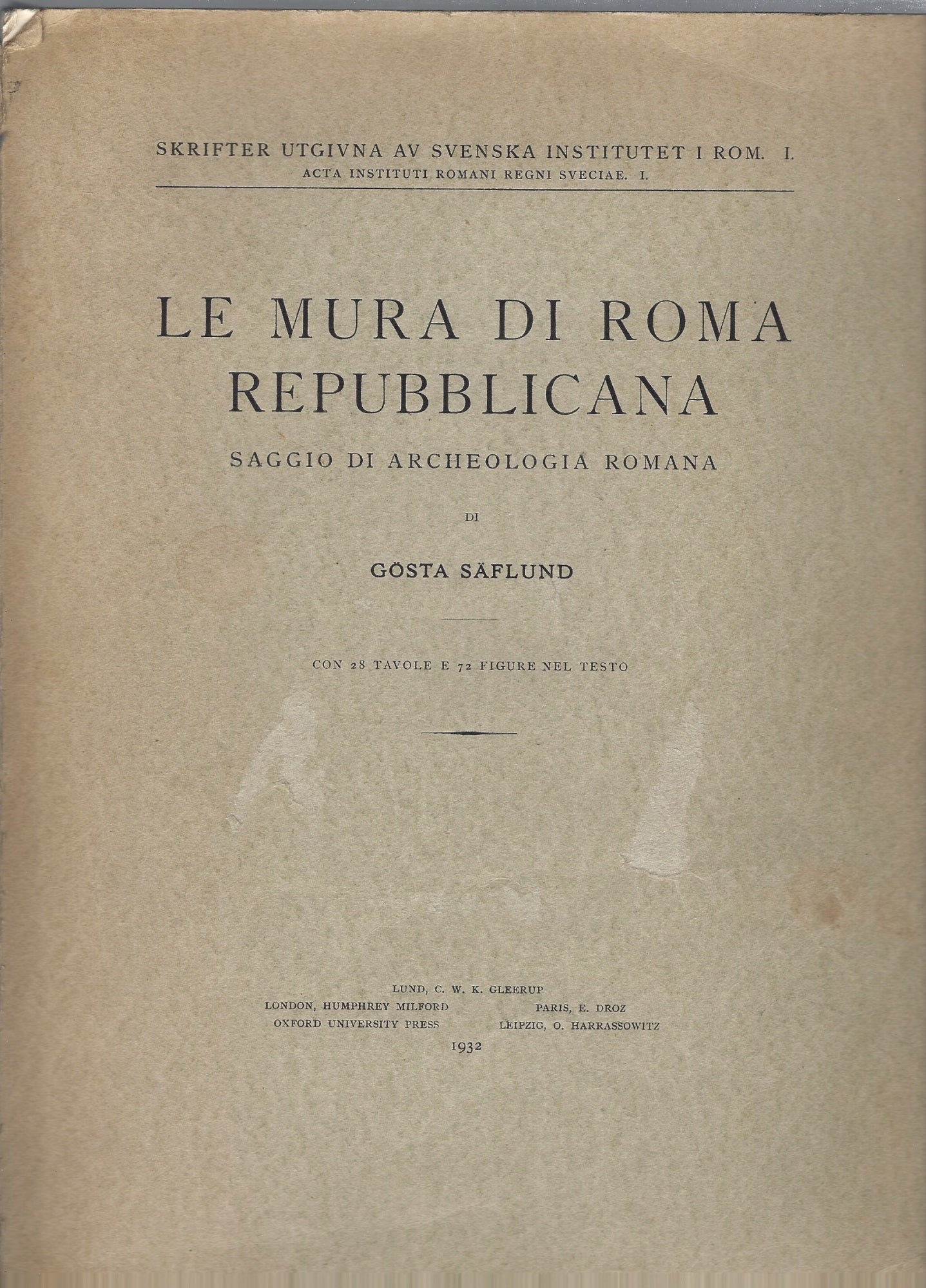 Le mura di Roma repubblicana - copertina