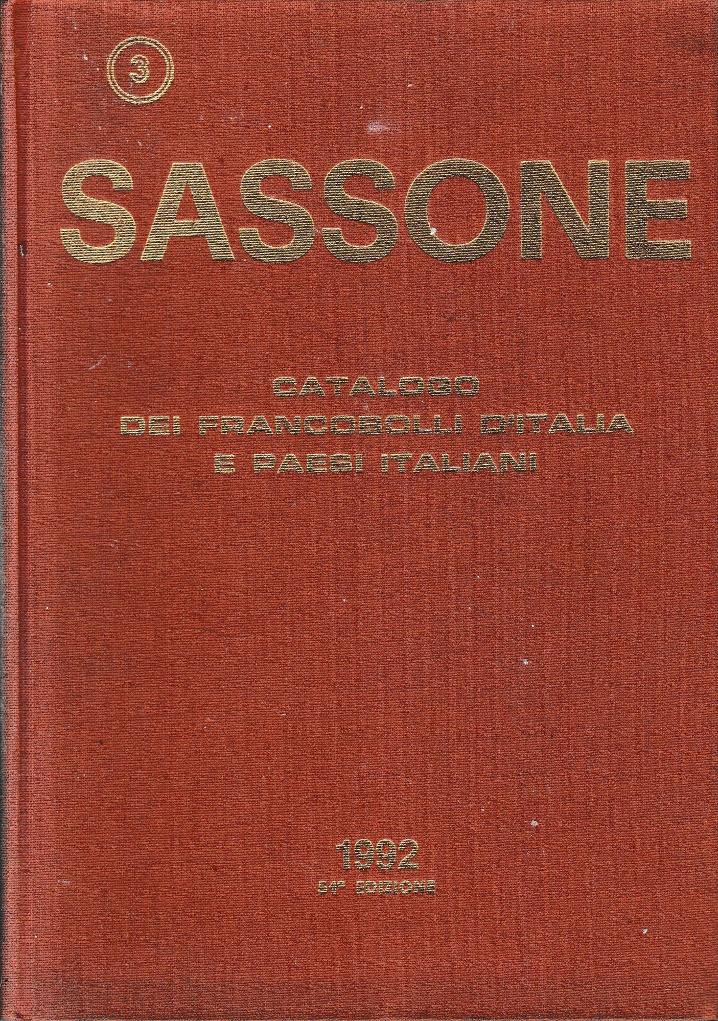 Sassone. Catalogo dei francobolli d'Italia e dei paesi italiani, vol. 3° - copertina
