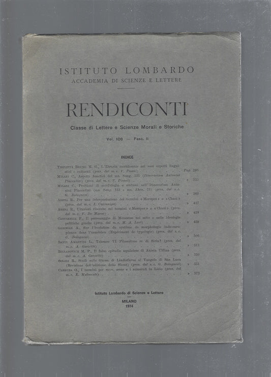 Rendiconti - copertina