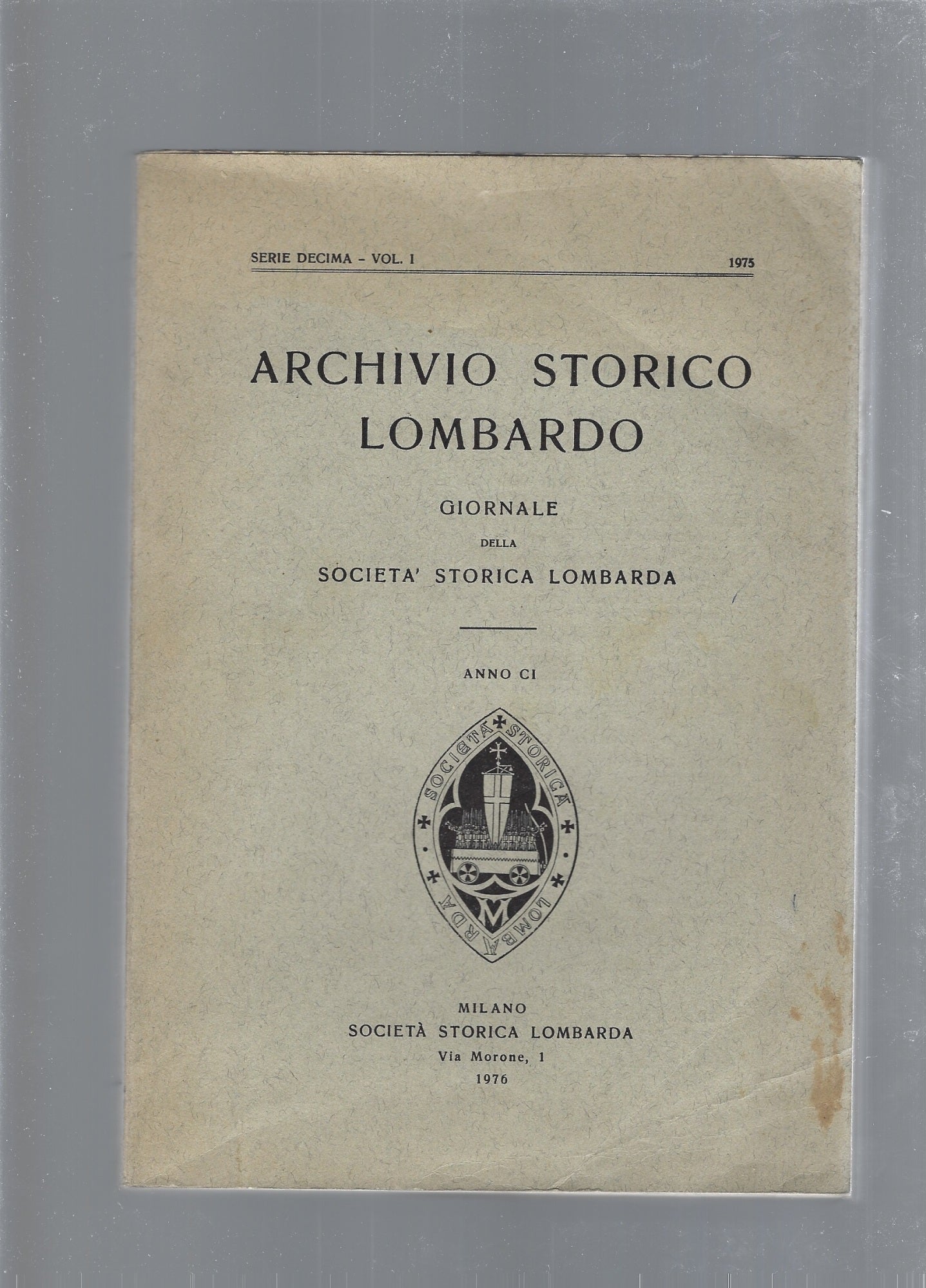 Archivio storico lombardo - copertina