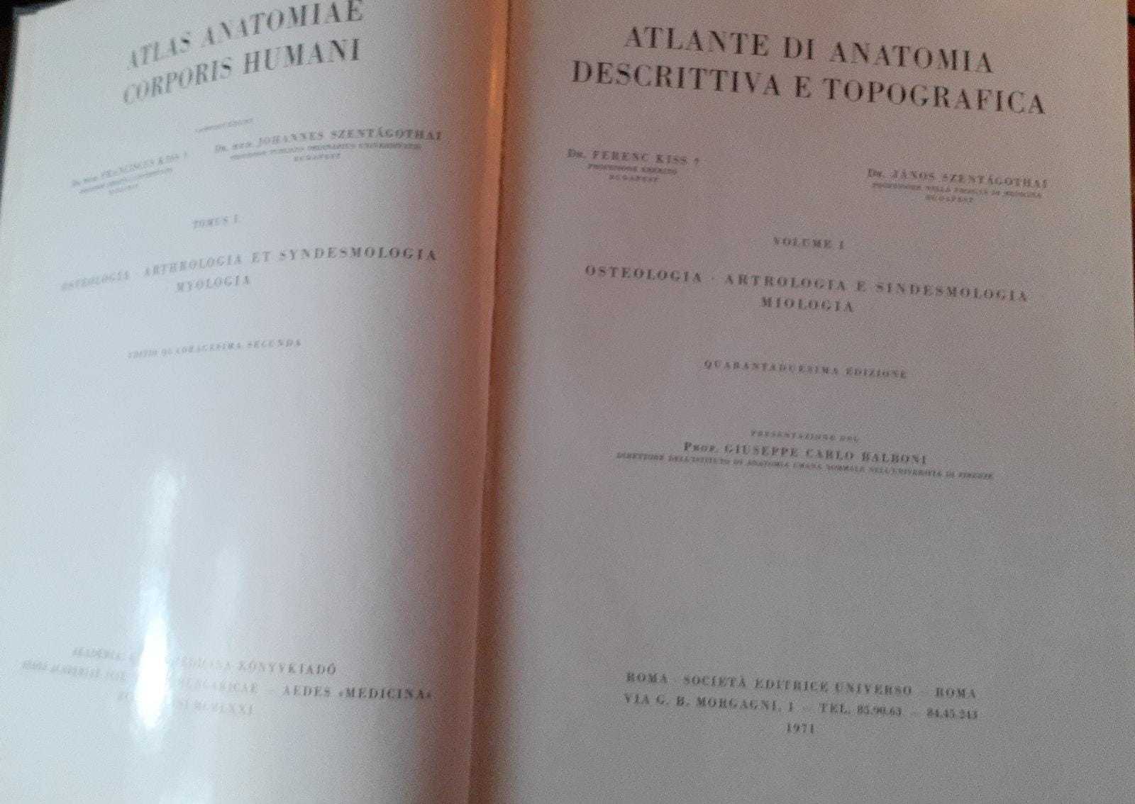 Atlante di anatomia descrittiva e topografica. Osteologia-Artrologia e sindesmologia miologia. Volume I - copertina