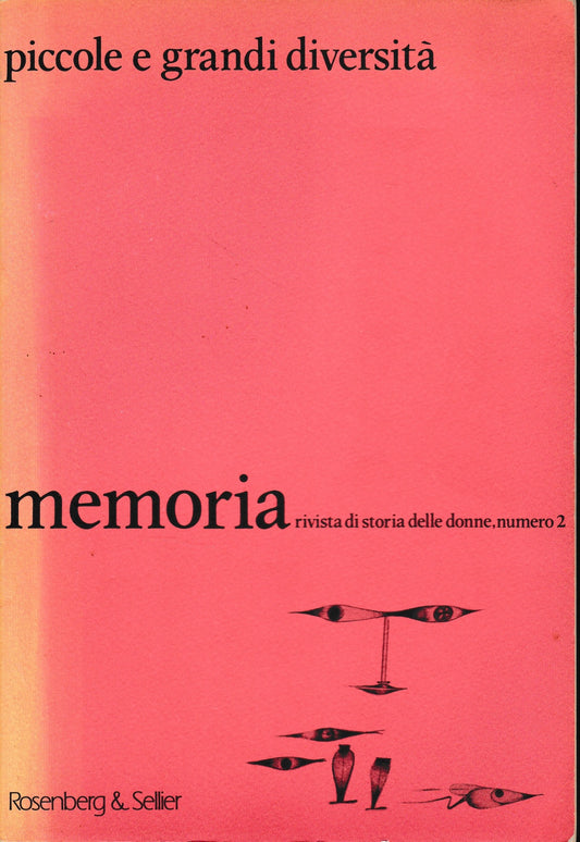 Memoria. Piccole e grandi diversità - copertina