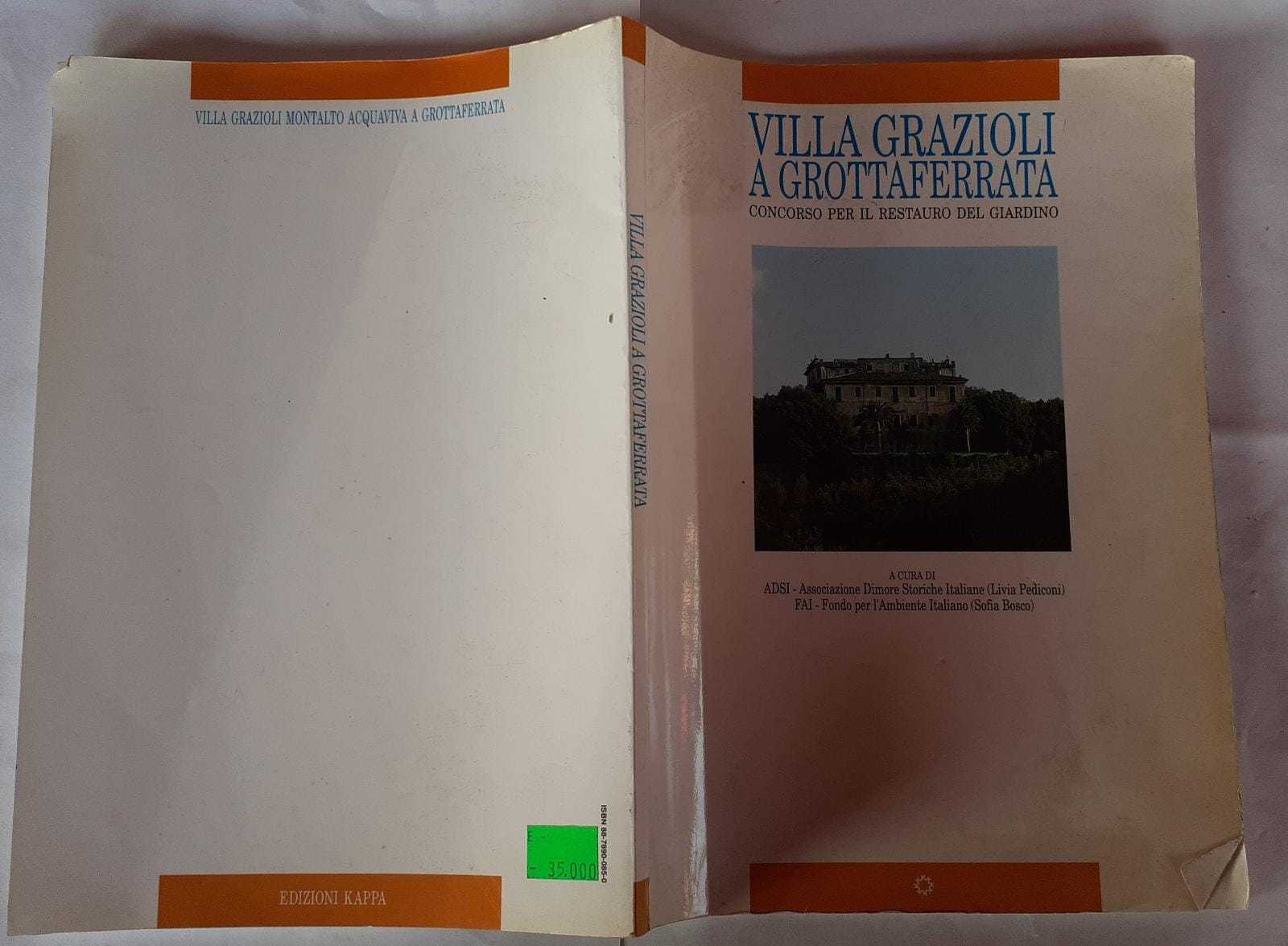 Villa Grazioli a Grottaferrata. Concorso per il restauro del giardino - copertina