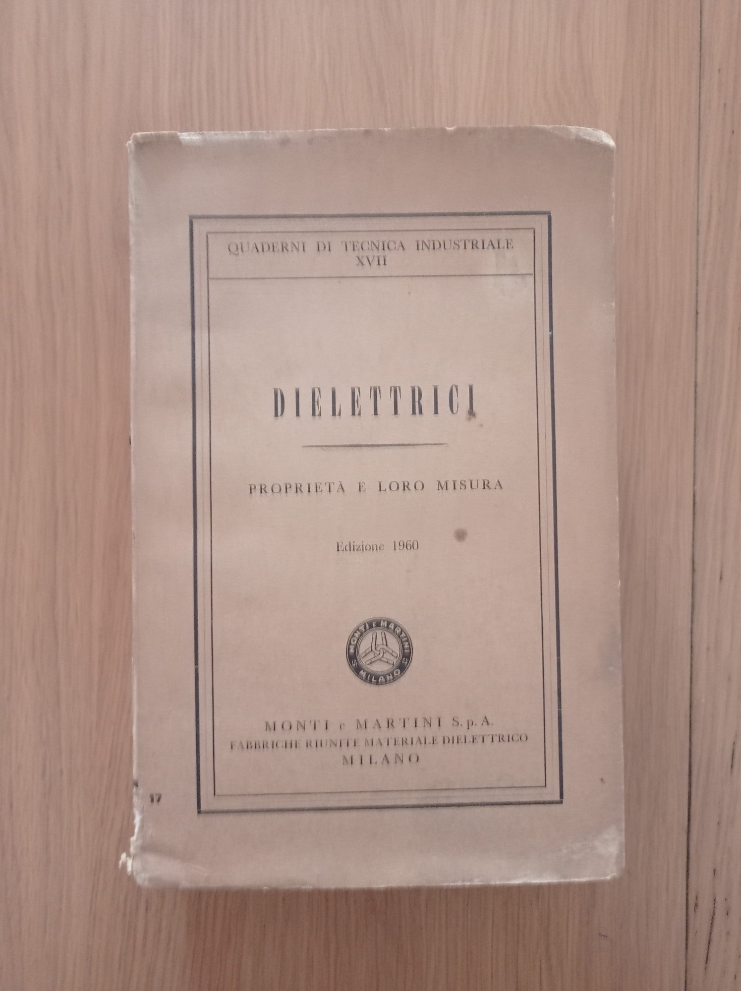 Dielettrici proprietà e loro misura - copertina