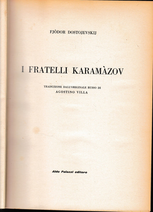 I Fratelli Karamàzov - copertina