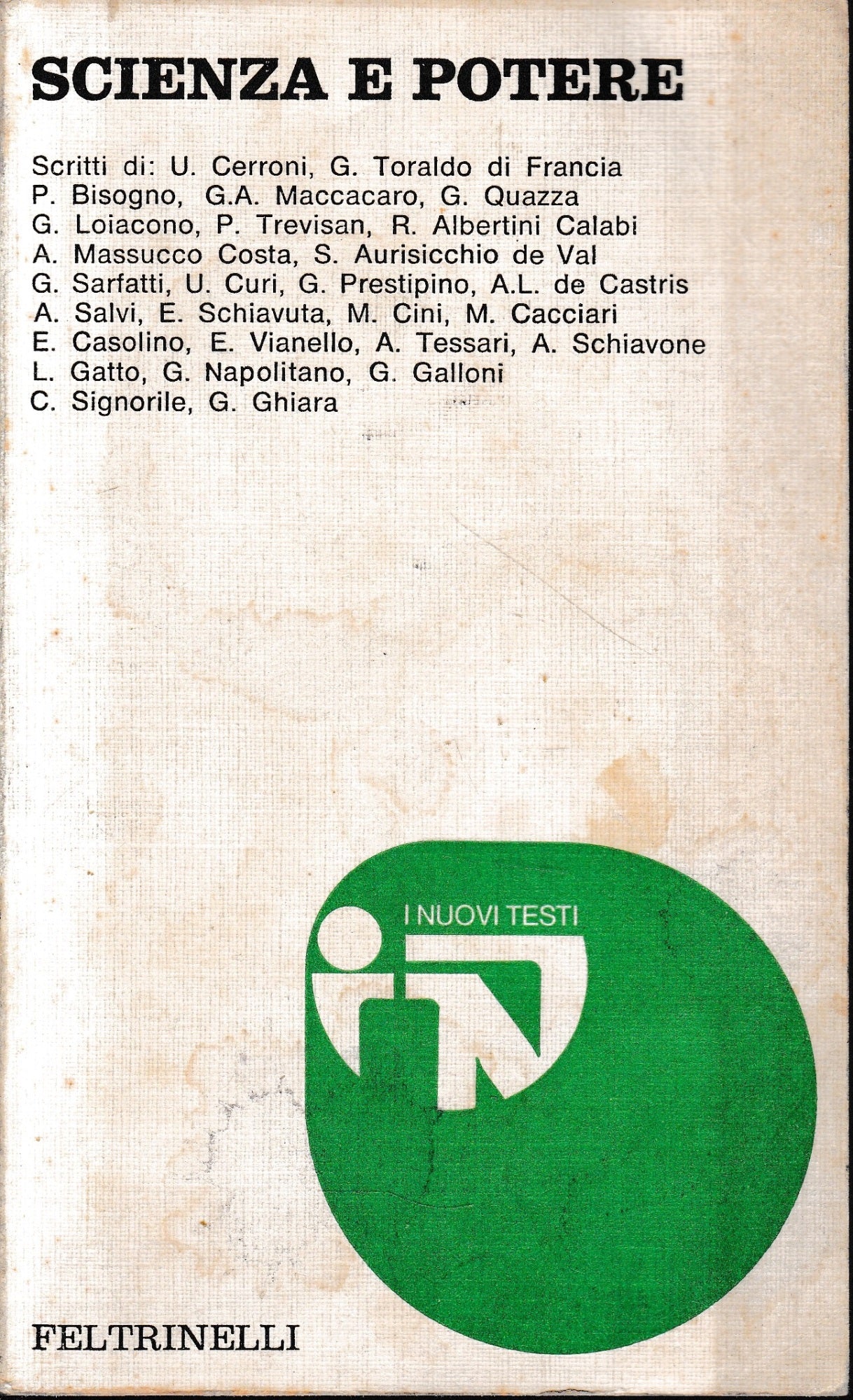 Scienza e potere - copertina