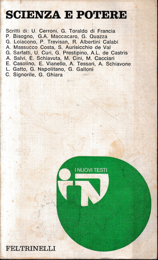 Scienza e potere - copertina