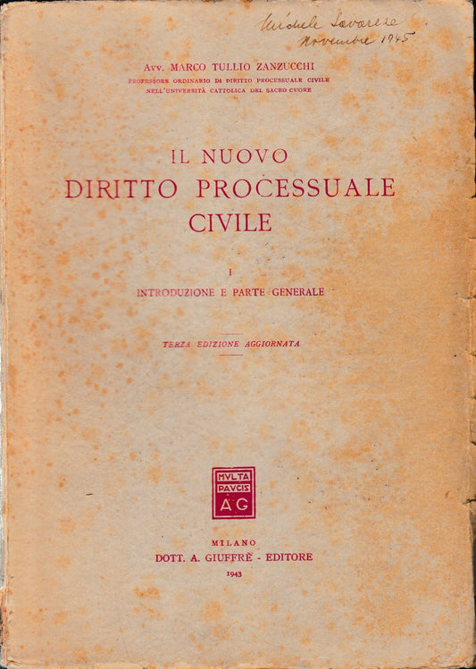 Il nuovo Diritto Processuale Civile I. Introduzione e parte generale - copertina