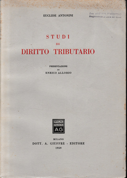 Studi di Diritto Tributario - copertina