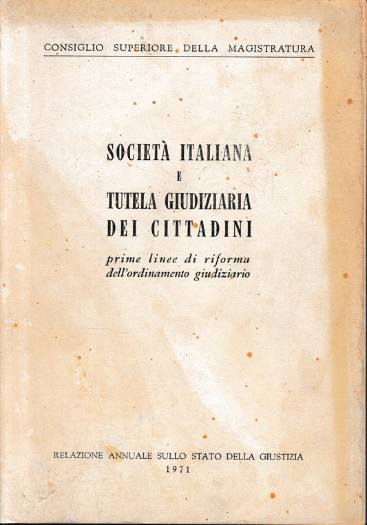 Società italiana e tutela giudiziaria dei cittadini - copertina