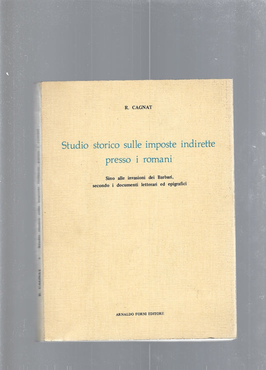 Studio storico sulle imposte indirette presso i romani - copertina