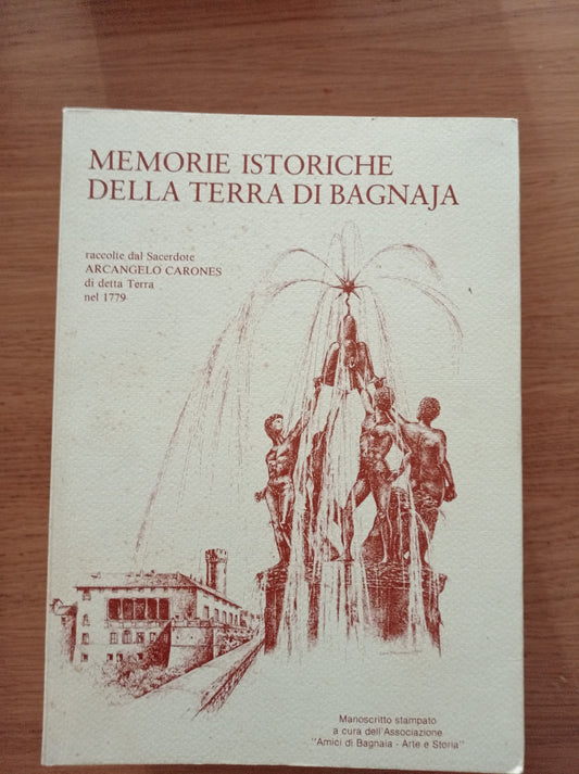Memorie istoriche della terra di Bagnaja - copertina