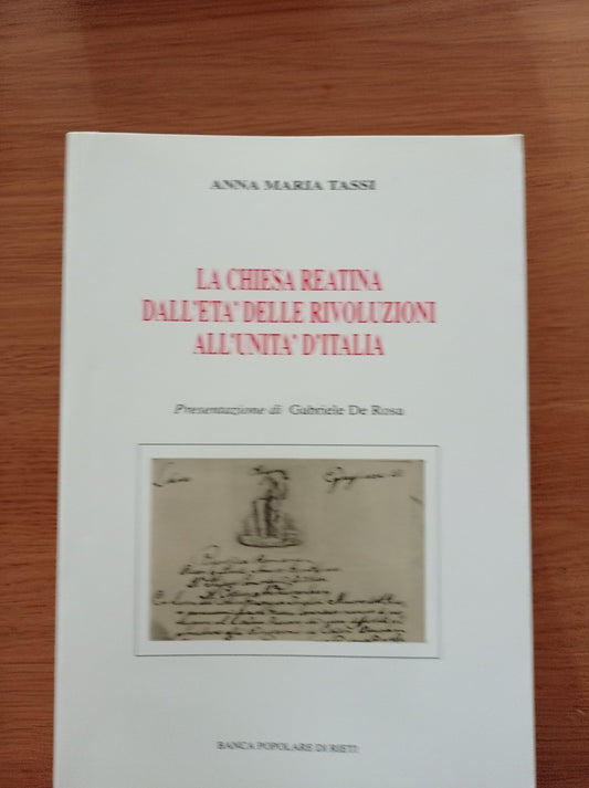 La Chiesa Reatina dall'Età delle rivoluzioni all'Unità d'Italia - copertina