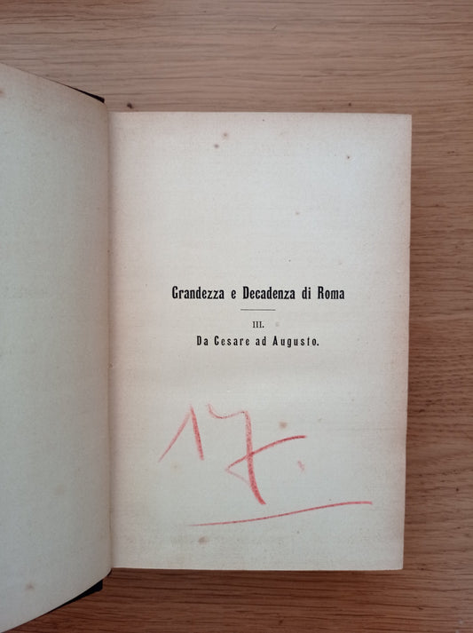 Grandezza e Decadenza di Roma Vol. III: Da Cesare ad Augusto - copertina