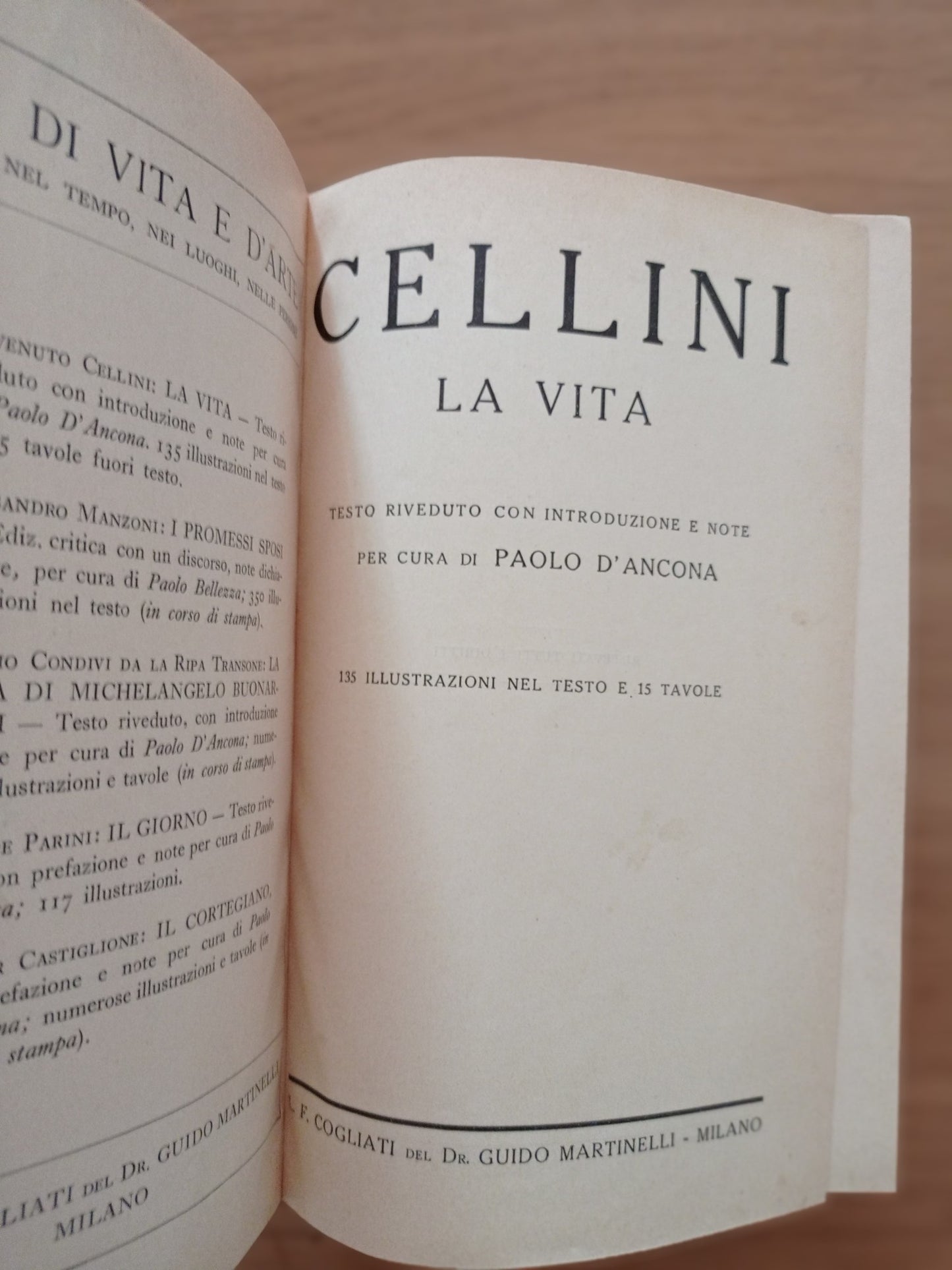 Cellini la vita - copertina