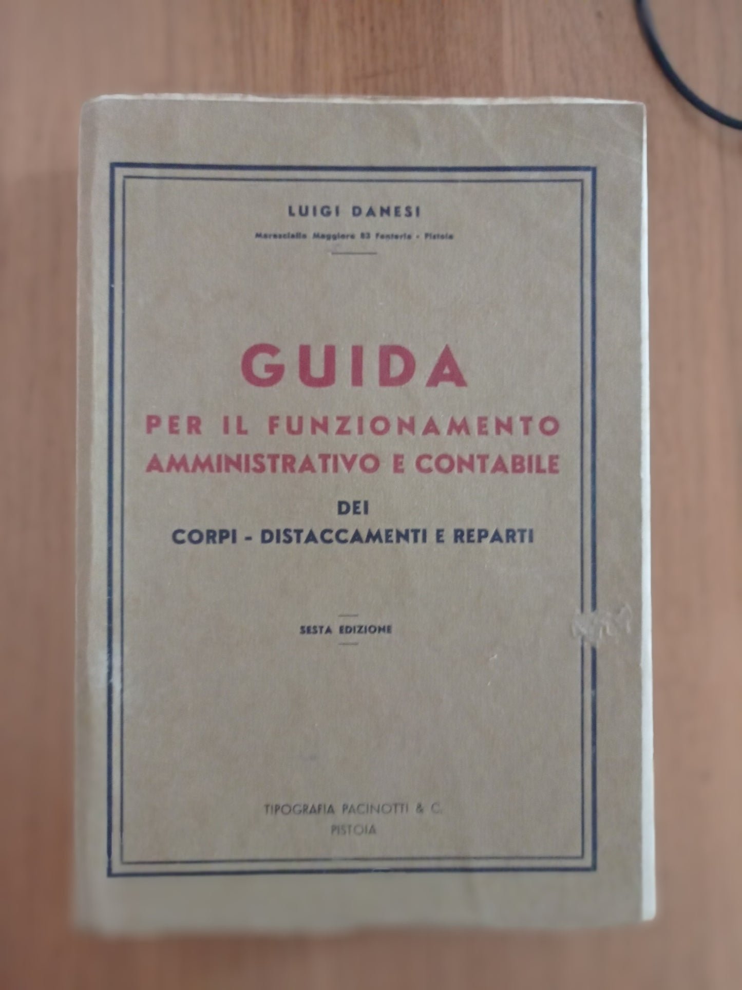Guida per il funzionamento amministrativo e contabile dei corpi - distaccamenti e reparti - copertina