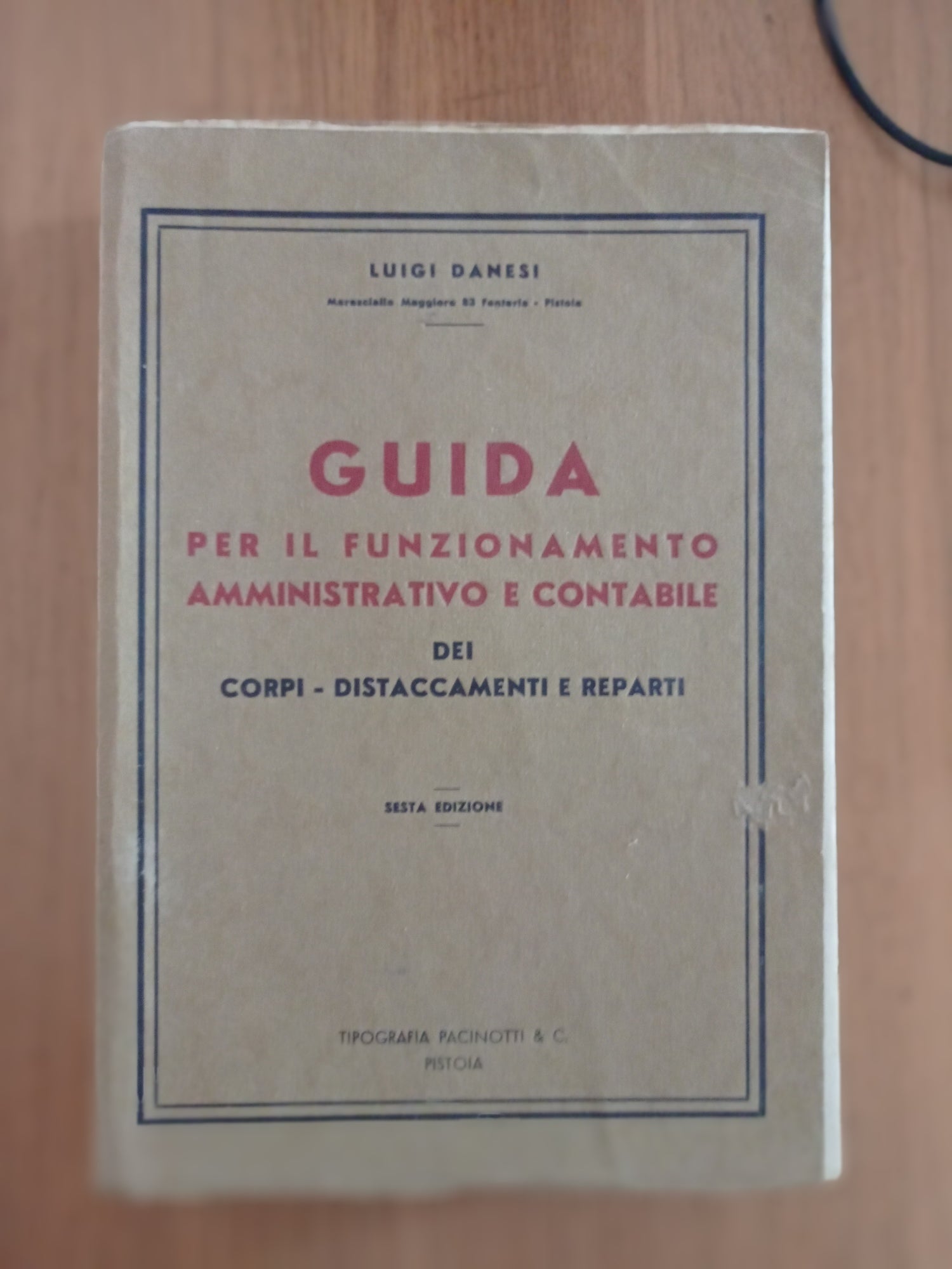 Guida per il funzionamento amministrativo e contabile dei corpi - distaccamenti e reparti - copertina