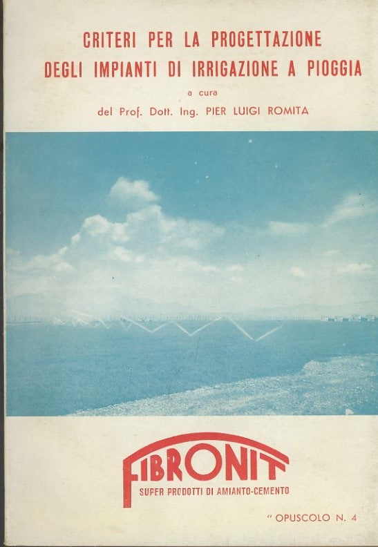 Criteri per la progettazione degli impianti di irrigazione a pioggia - copertina