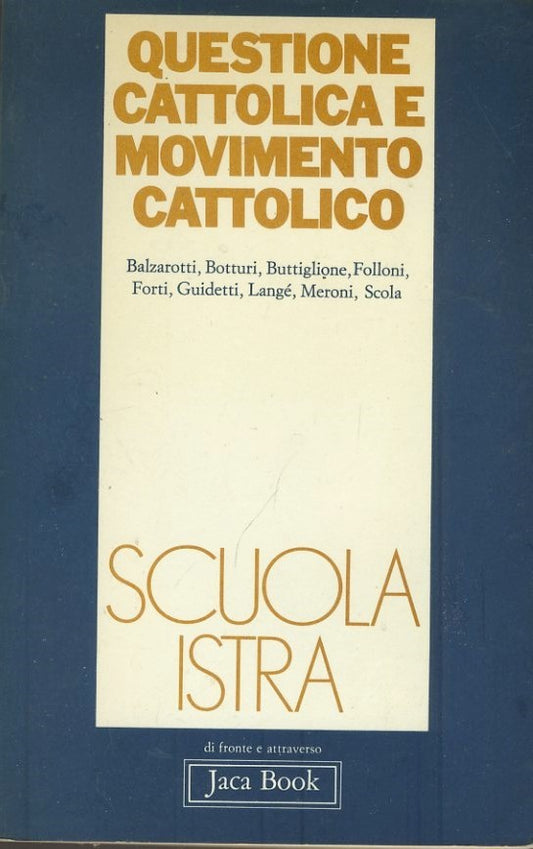 Questione cattolica e movimento cattolico - copertina