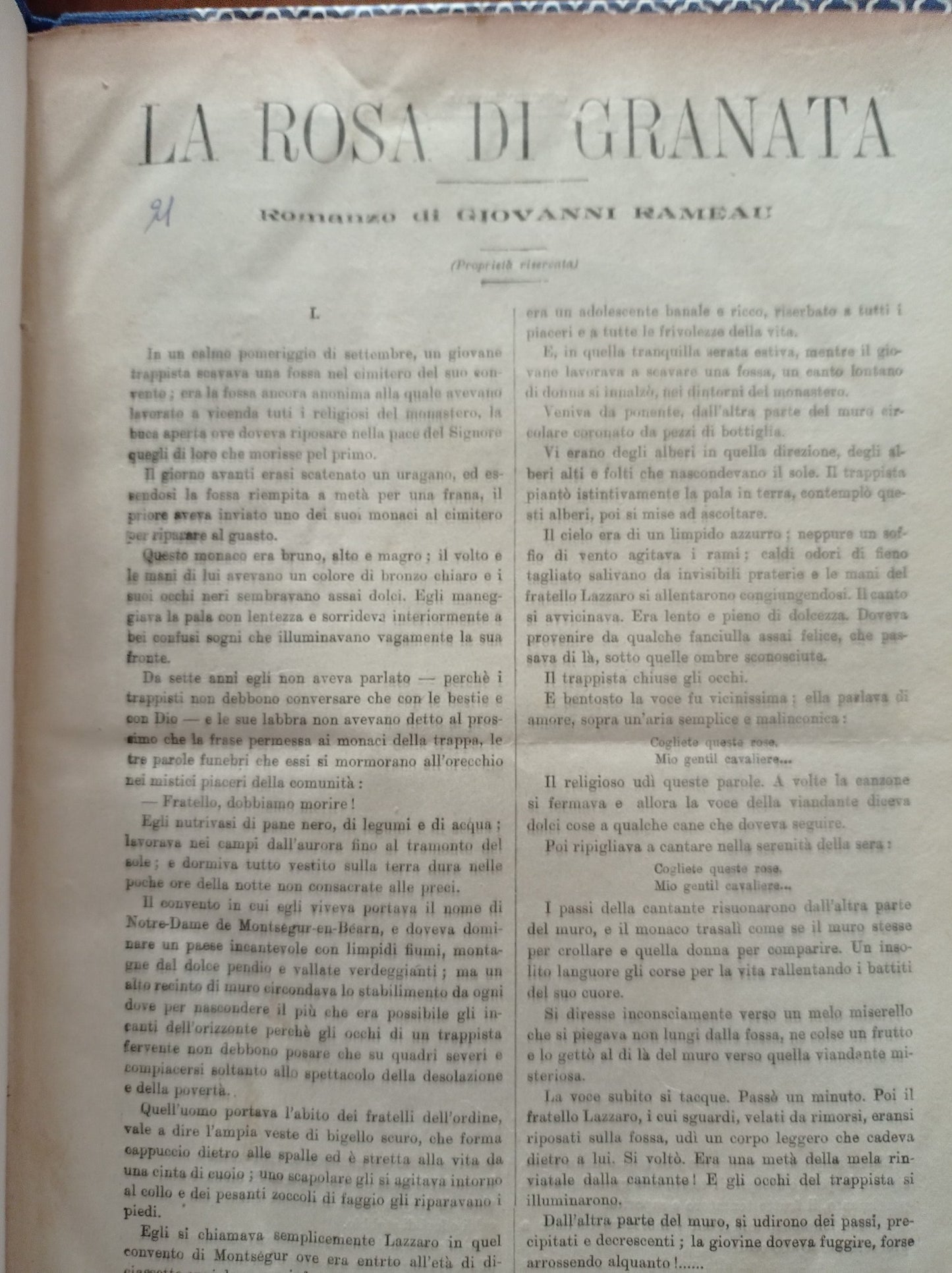 La rosa di Granata - copertina