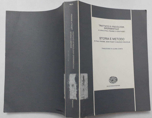 Trattato di psicologia sperimentale. Storia e metodo - copertina