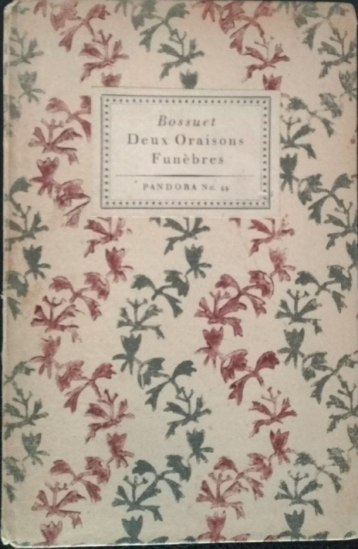 Deux Oraisons Funebres - copertina