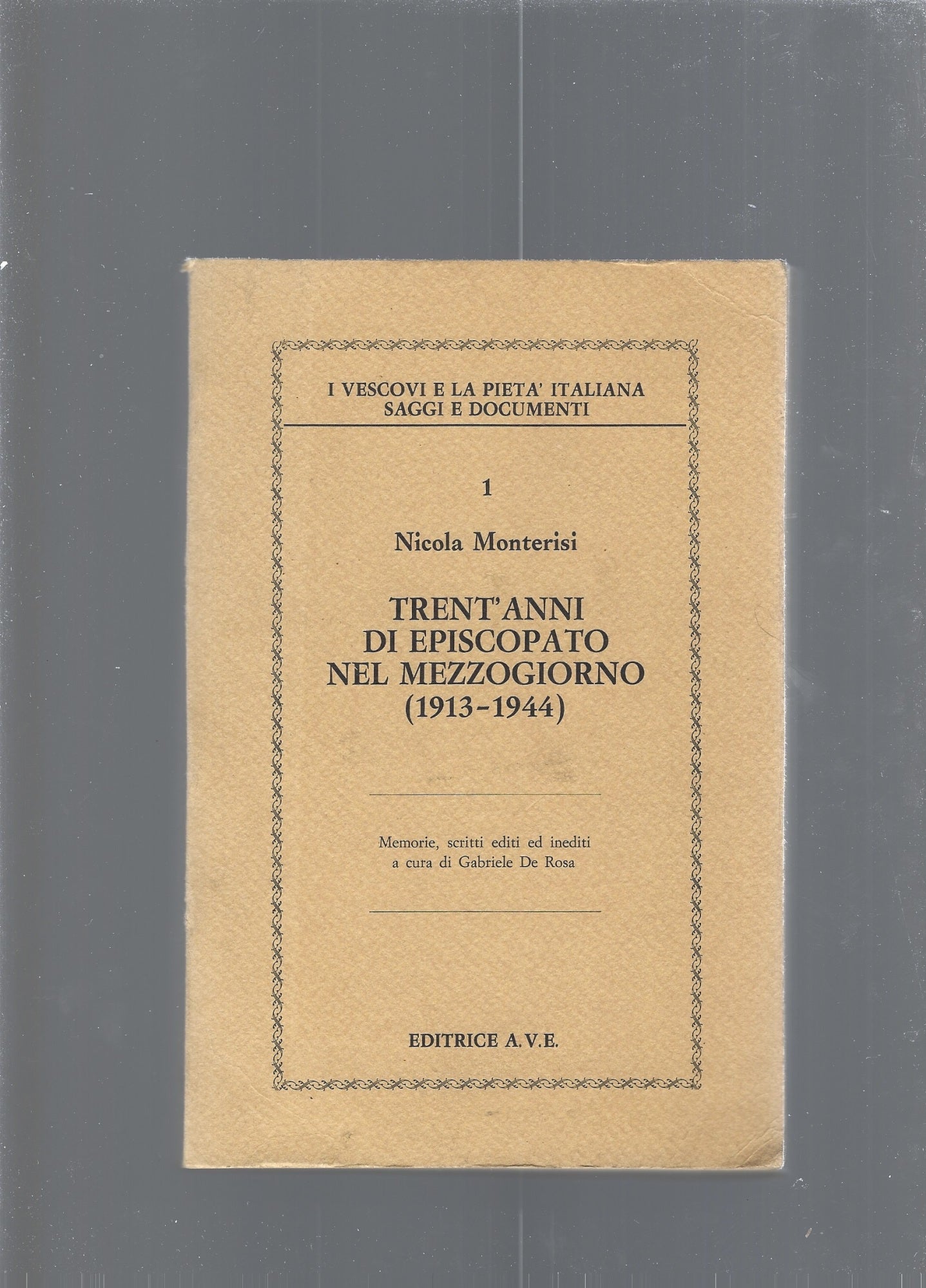 Trent'anni di episcopato nel mezzogiorno - copertina