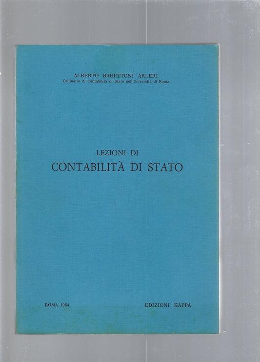 Lezioni di contabilità di Stato - copertina