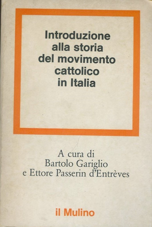 Introduzione alla storia del movimento cattolico in Italia - copertina