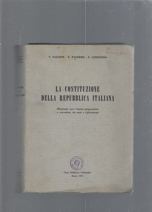 La Costituzione della Repubblica italiana - copertina
