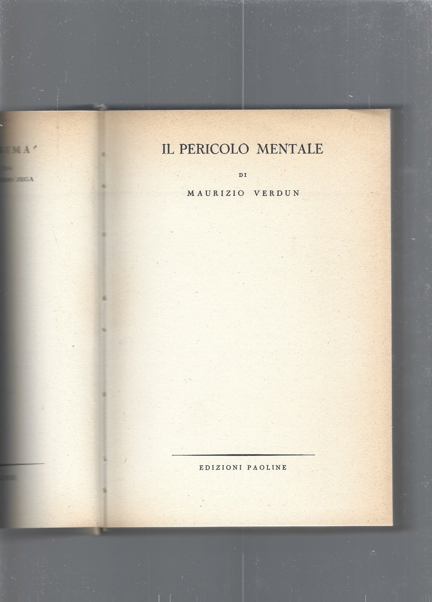 Il pericolo mentale - copertina