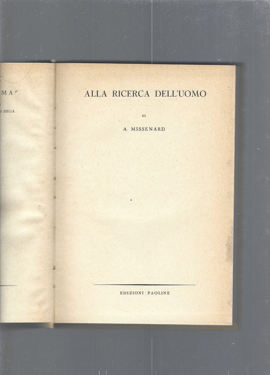 Alla ricerca dell'uomo - copertina
