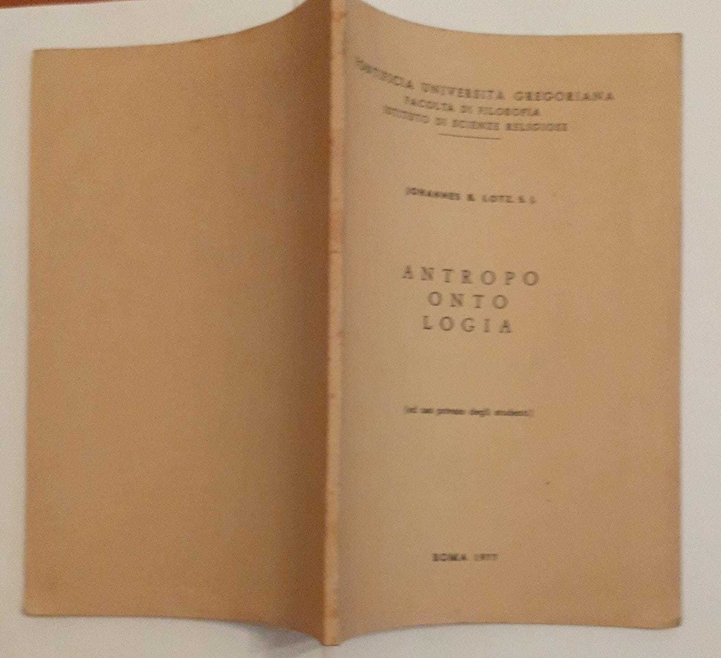 Antropo onto logia (ad uso privato degli studenti) - copertina