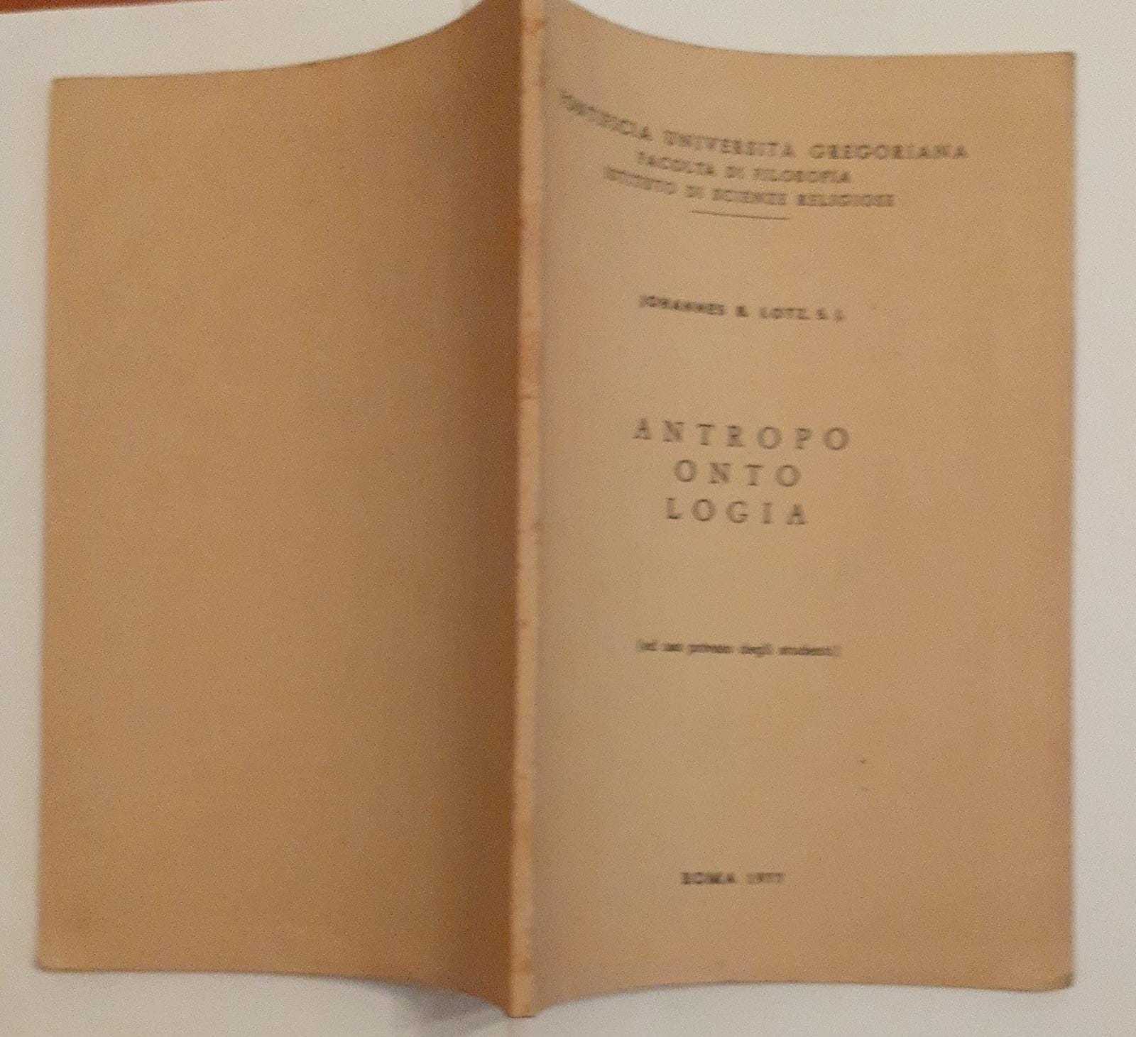 Antropo onto logia (ad uso privato degli studenti) - copertina