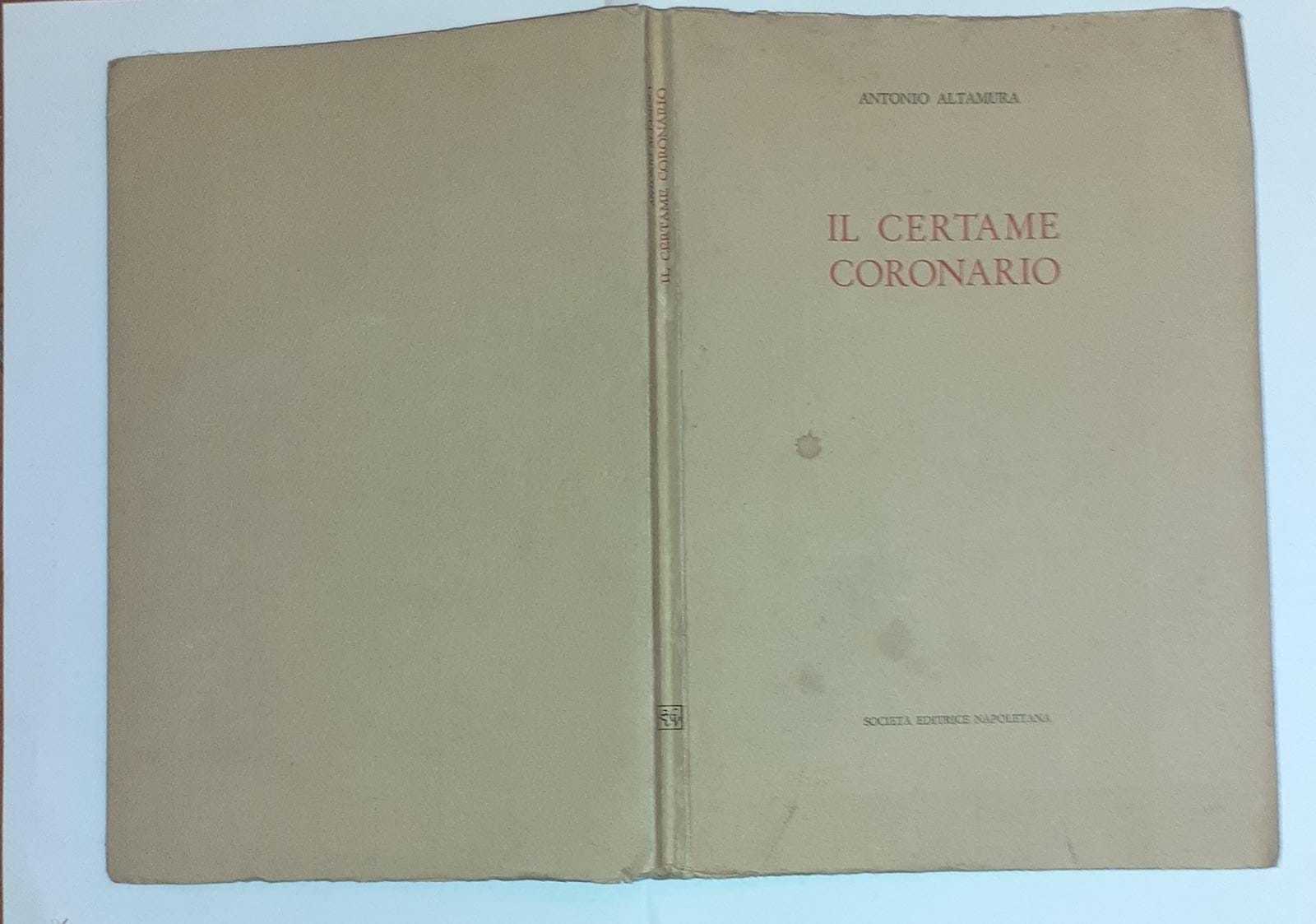 Il certame coronario - copertina