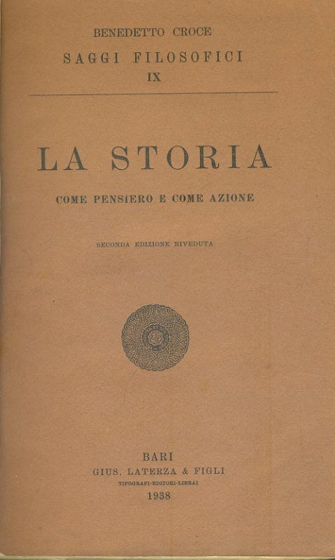 La storia come pensiero e come azione - copertina