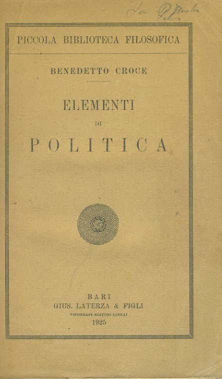 Elementi di politica - copertina