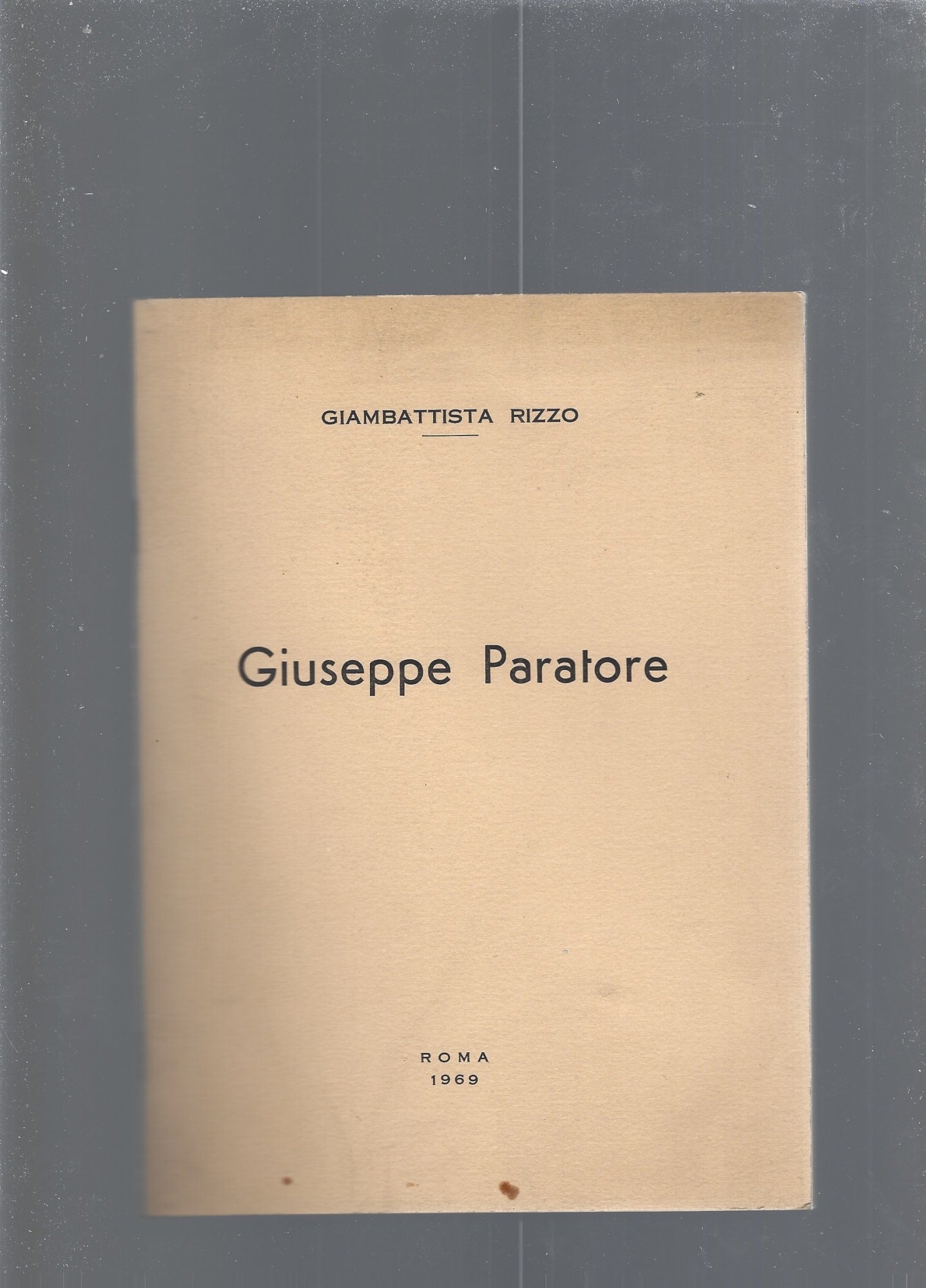 Giuseppe Paratore - copertina
