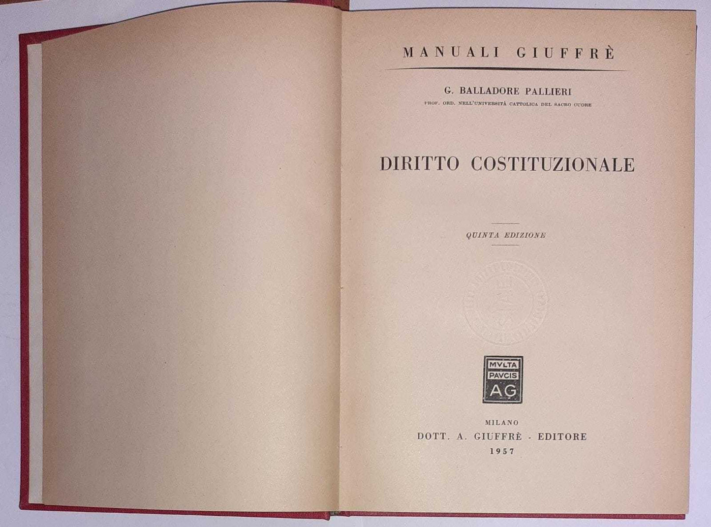 Diritto costituzionale - copertina