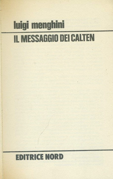 Il messaggio dei Calten - copertina