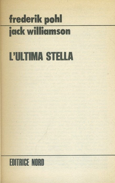 L'ultima stella - copertina
