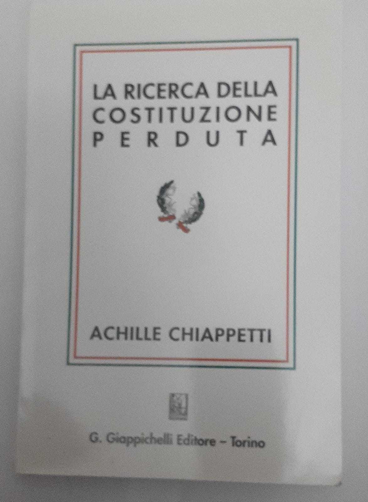 La ricerca della Costituzione perduta - copertina
