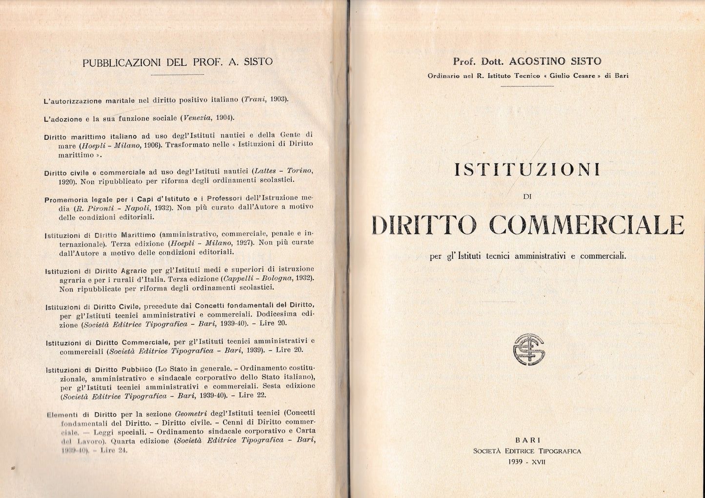Istituzioni di Diritto Commerciale - copertina